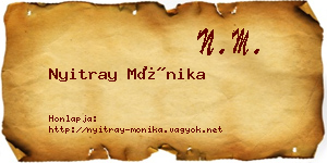 Nyitray Mónika névjegykártya
