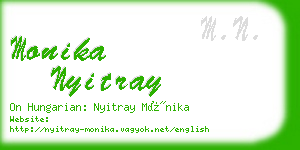 monika nyitray business card